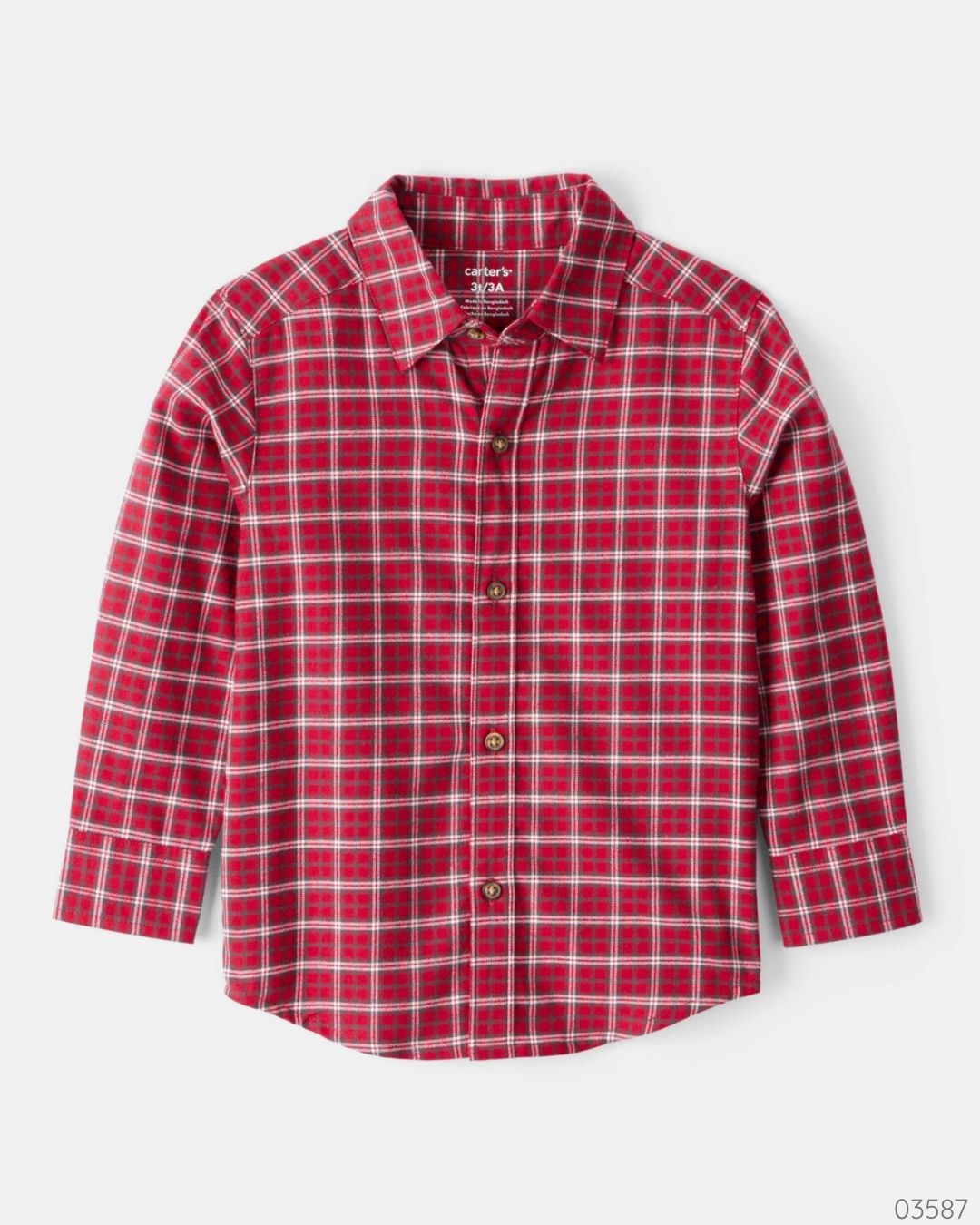 CAMISA NIÑO ROJA CUADRICULADA CARTERS