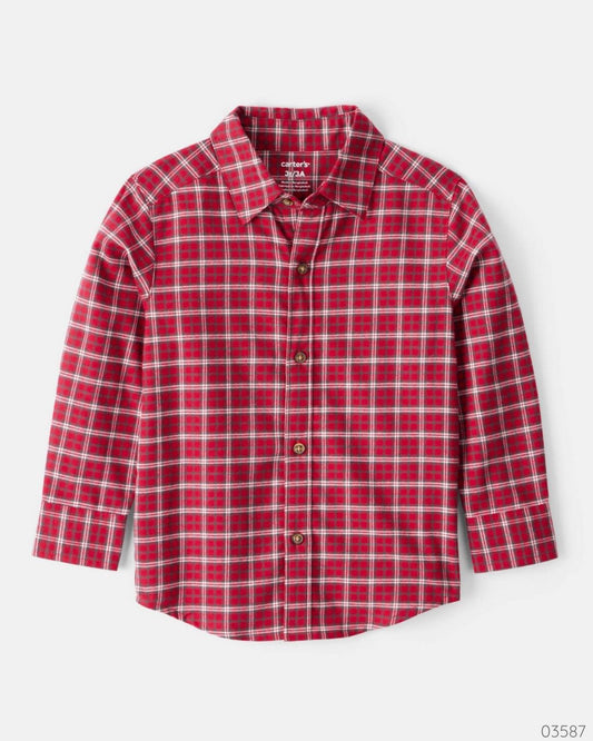 CAMISA NIÑO ROJA CUADRICULADA CARTERS
