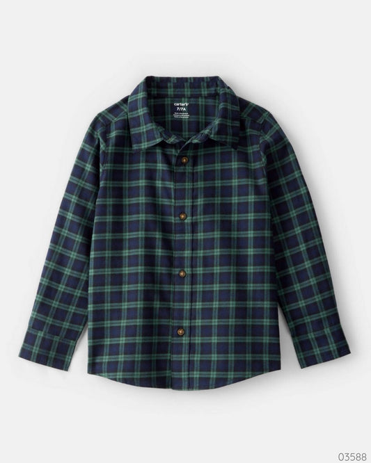 CAMISA CARTERS NIÑO VERDE CUADRICULADA