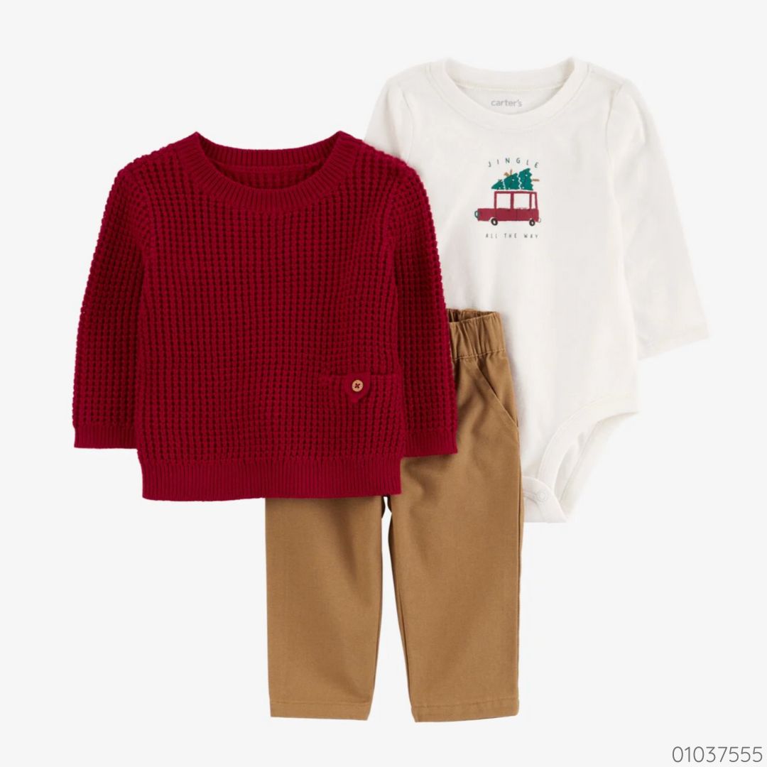 TRAJE 3PZ CARRITO NAVIDEÑO CARTERS