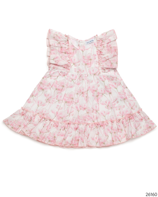 VESTIDO ROSA BLANCO FLORES GRANDES