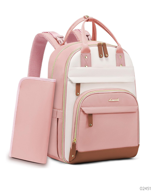 PAÑALERA LOVEVOOK CON CAMBIADOR ROSADO CAFE