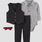 TRAJE FORMAL 4PZ CHALECO NEGRO