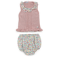 CONJUNTO CAMISA ROSA TEJIDA FLORES