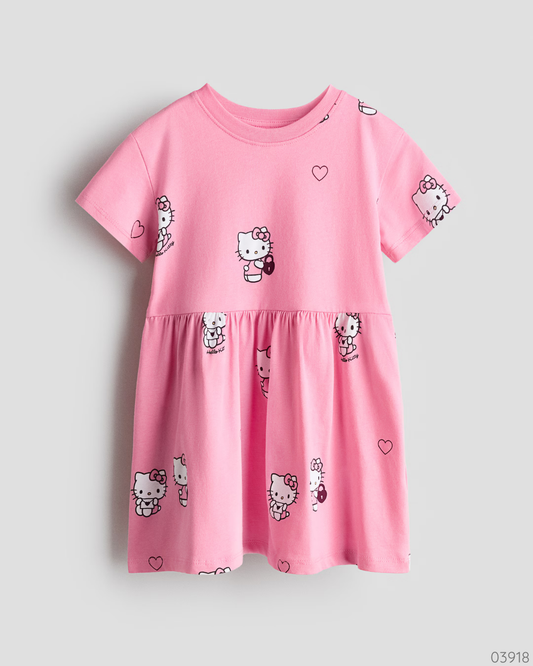 VESTIDO HELLO KITTY ROSADO