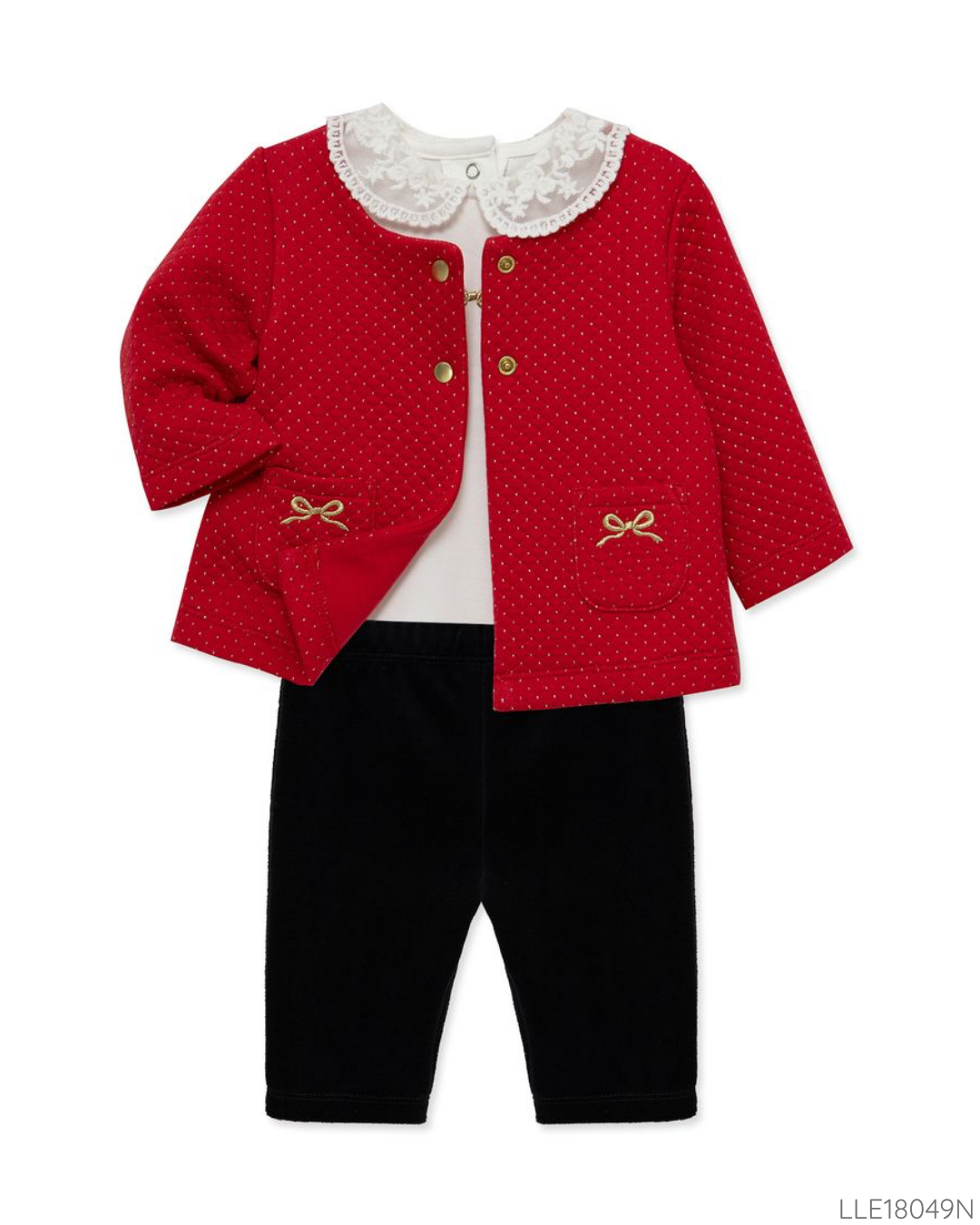 CARDIGAN SET ROJO LITTLE ME