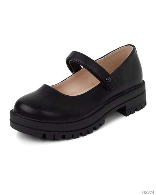 ZAPATOS ESCOLARES NEGROS TACON