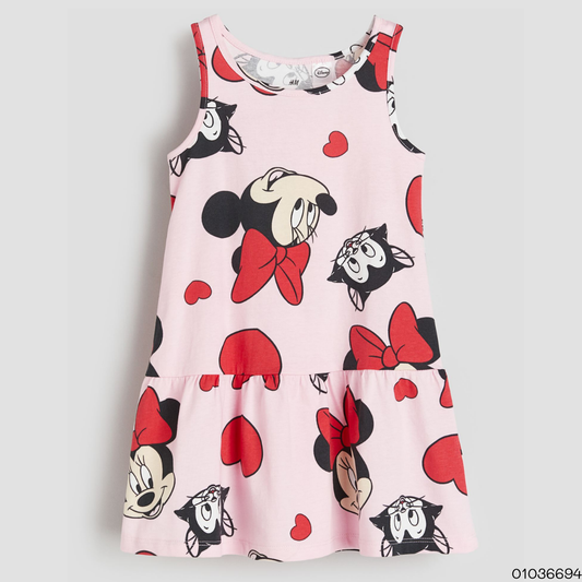 VESTIDO MINNIE CORAZONES ROJOS