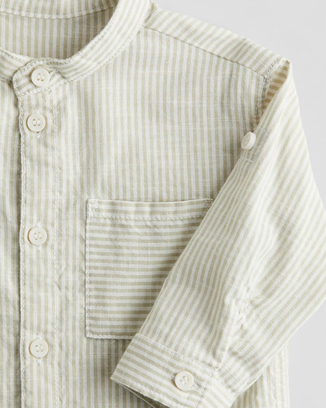 CAMISA MNGA LARGA H & M VERDE