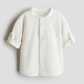 CAMISA MNGA LARGA H & M BLANCA