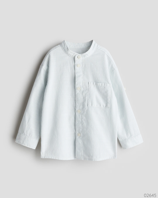 CAMISA MNGA LARGA H & M AZUL