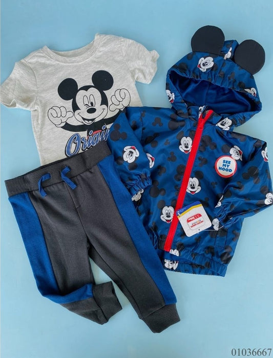 SET 3 PZS CON SUETER MICKEY MOUSE