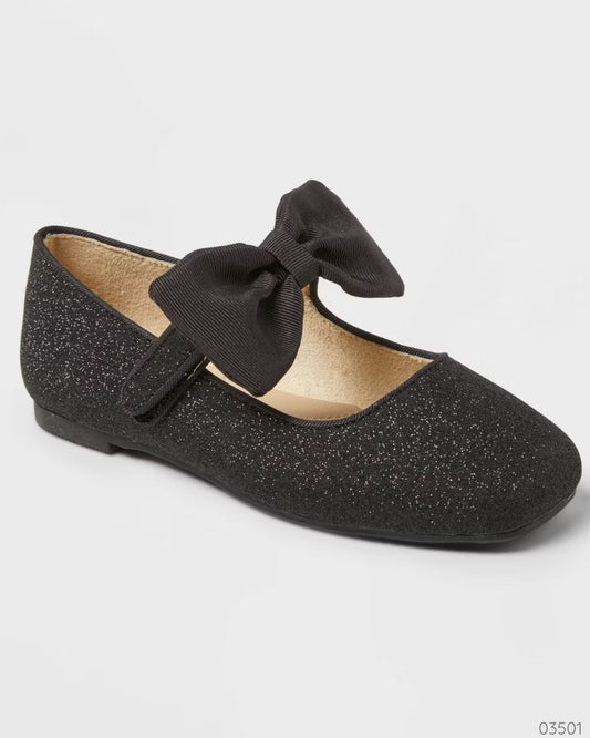 ZAPATOS NEGROS PUNTA CUADRADA CAT & JACK