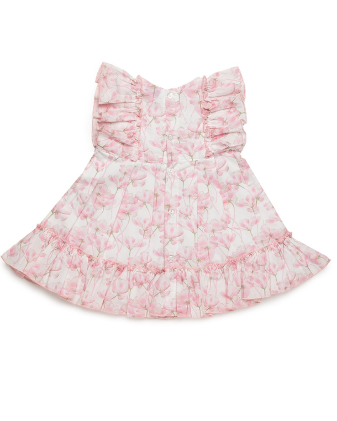 VESTIDO ROSA BLANCO FLORES GRANDES