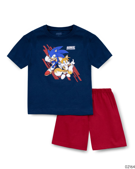TRAJE 2 PZS SONIC ROJO AZUL