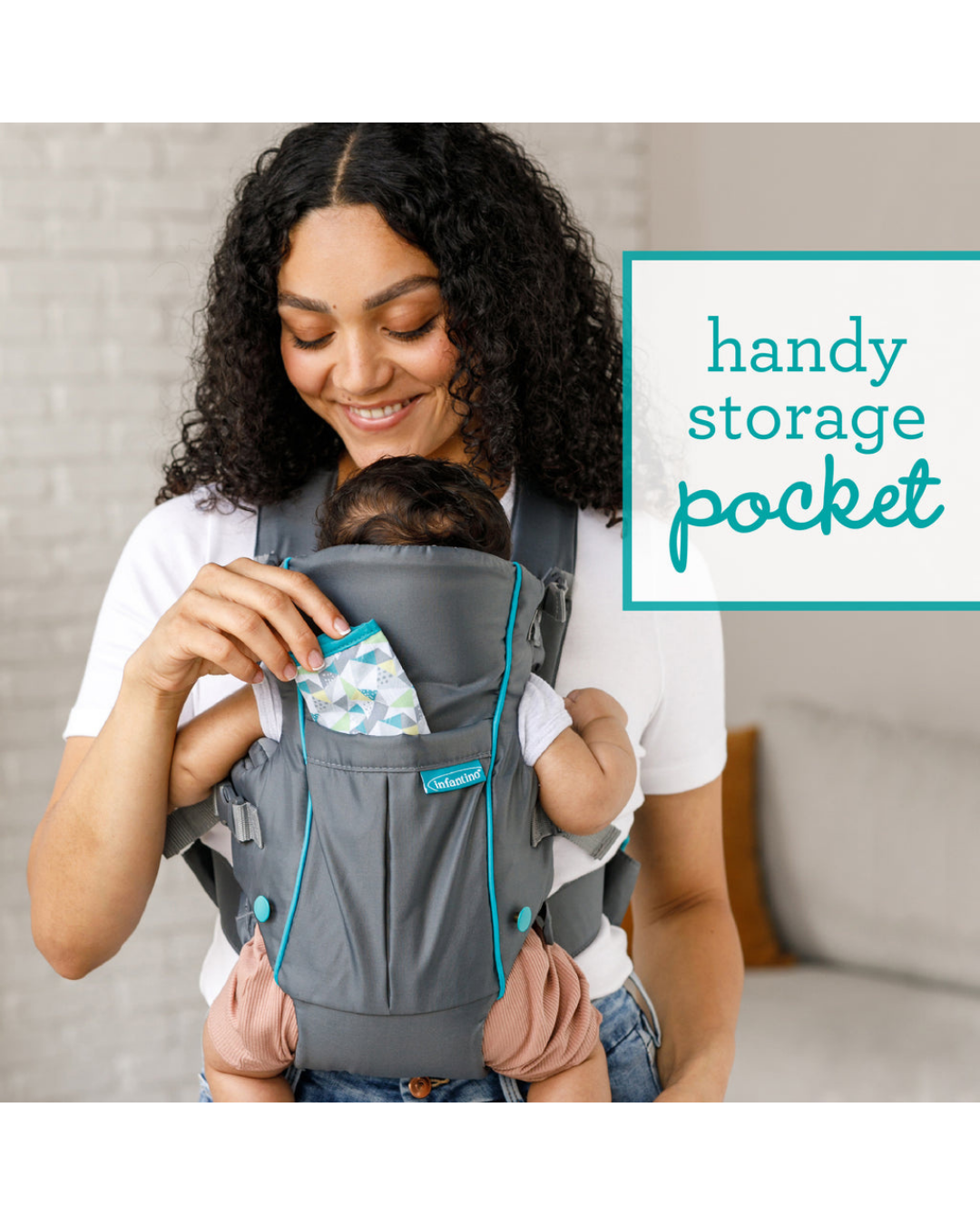 PORTABEBÉ SWIFT CLASSIC INFANTINO GRIS
 7-26 LIBRAS