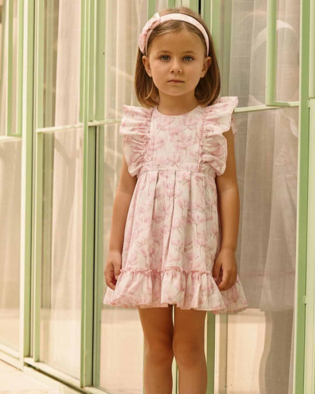 VESTIDO ROSA BLANCO FLORES GRANDES