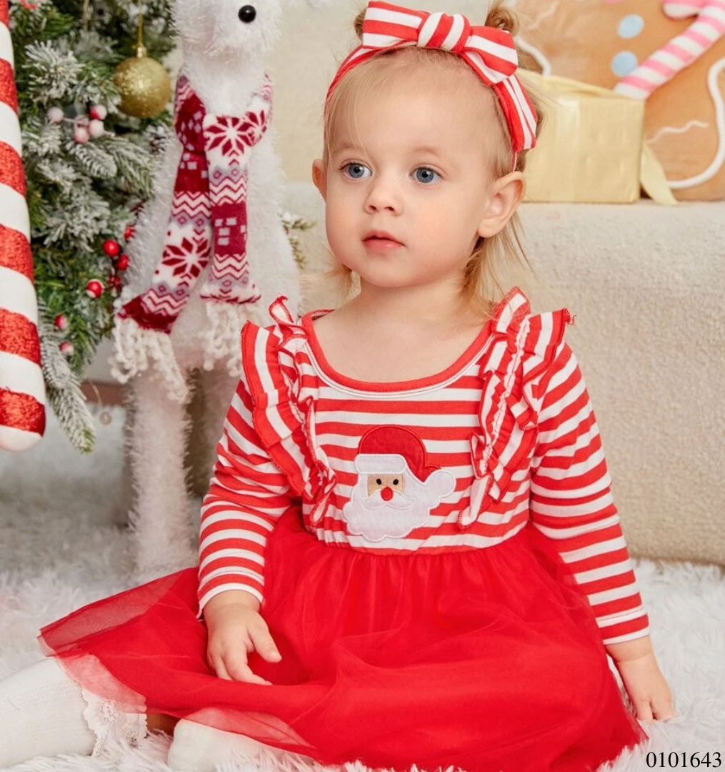 VESTIDO ROJO Y BLANCO SANTA