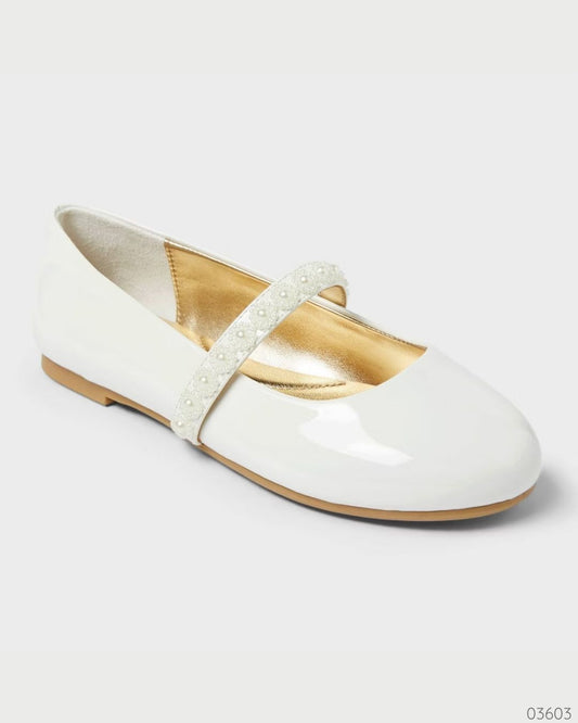 ZAPATOS BLANCOS CAT&JACK FLORCITAS