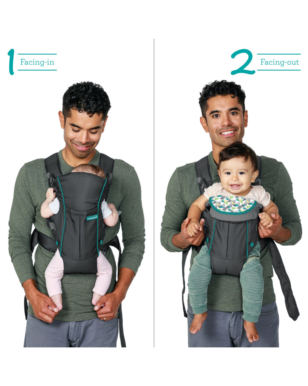 PORTABEBÉ SWIFT CLASSIC INFANTINO GRIS
 7-26 LIBRAS