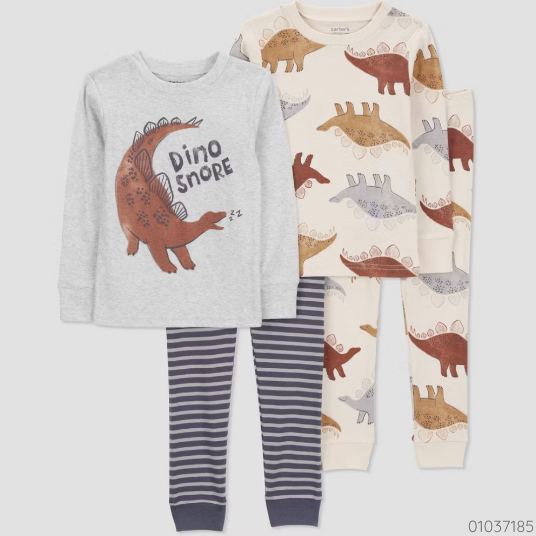 PIJAMA 2 PZS DINO SNORE CARTERS