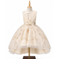 VESTIDO ELEGANTE FLORES CHAMPAGNE