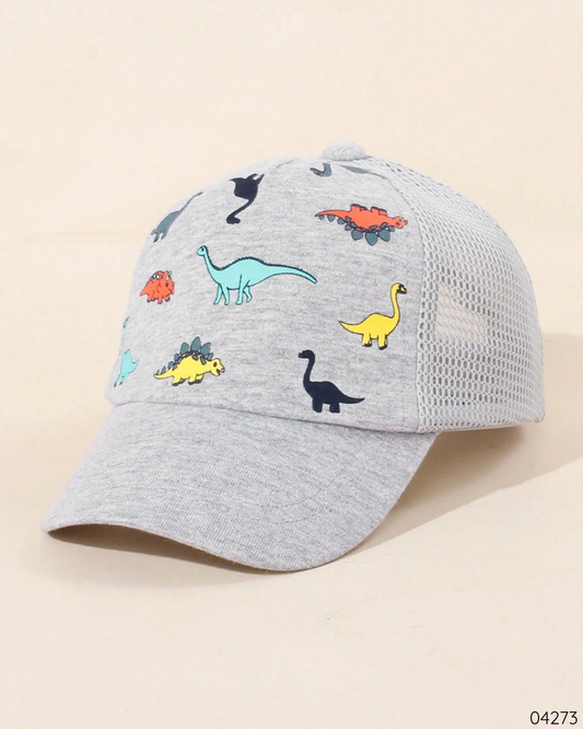 GORRA DINOSAURIOS GRIS