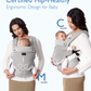PORTA BEBE ERGONOMIC MALLA TRANSPIRABLE GRIS