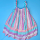 VESTIDO COLORES ROSADO MORADO Y TURQUESA