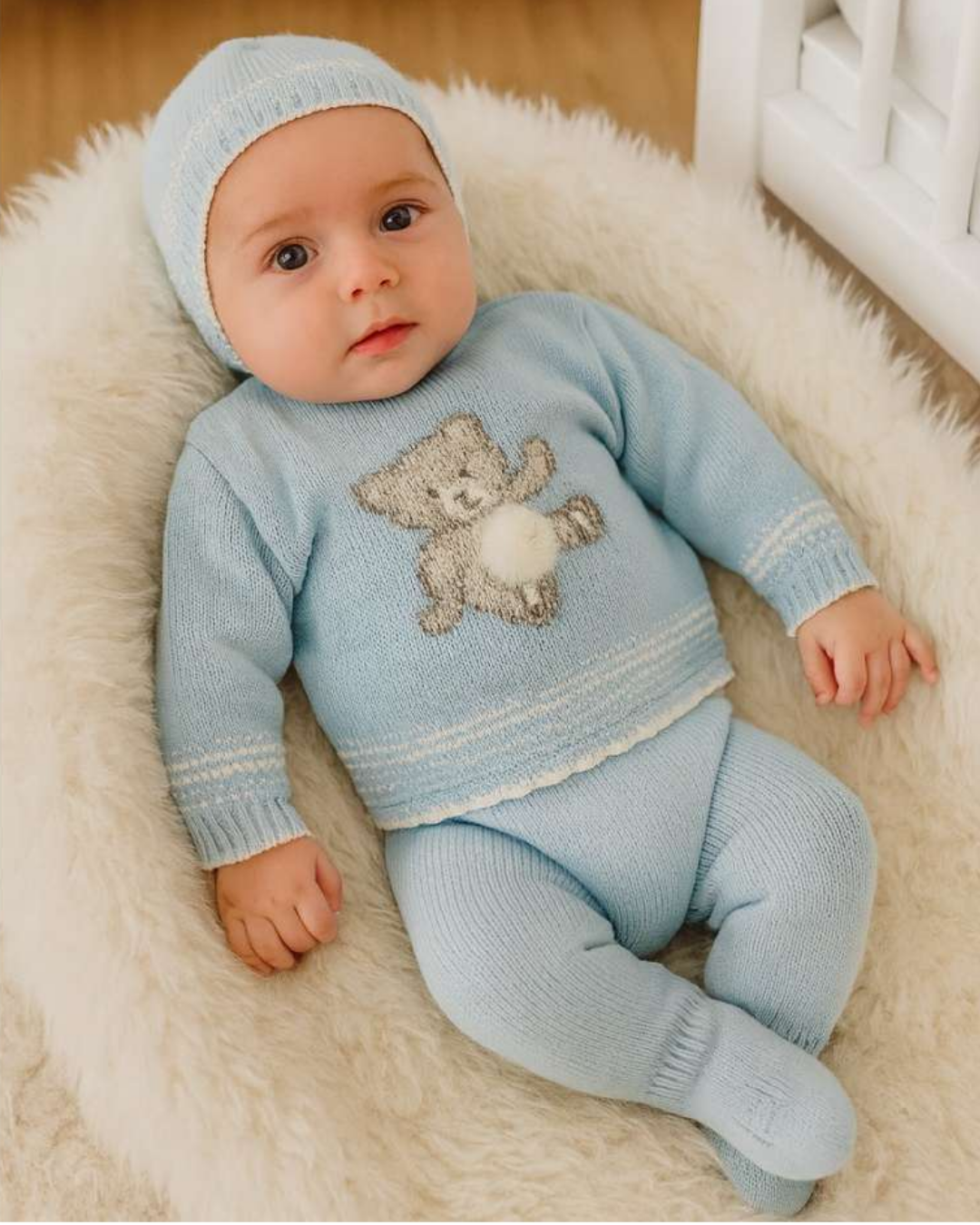 TRAJE TEJIDO AZUL OSITO