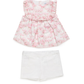 CONJUNTO SHORT CAMISA NIÑA FLORES GRANDES
