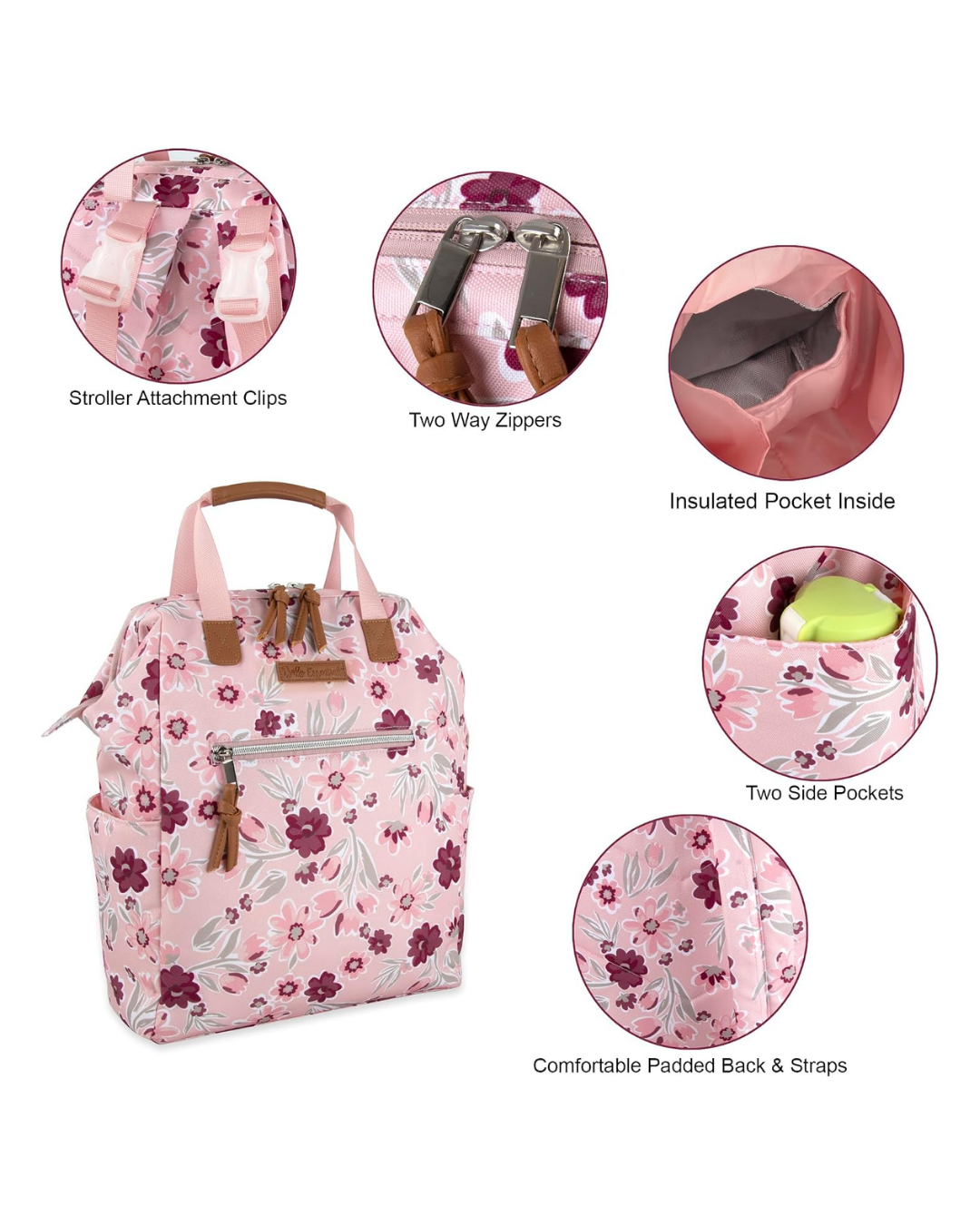 PAÑALERA BABAY ESSENTIAL FLOREADA ROSA