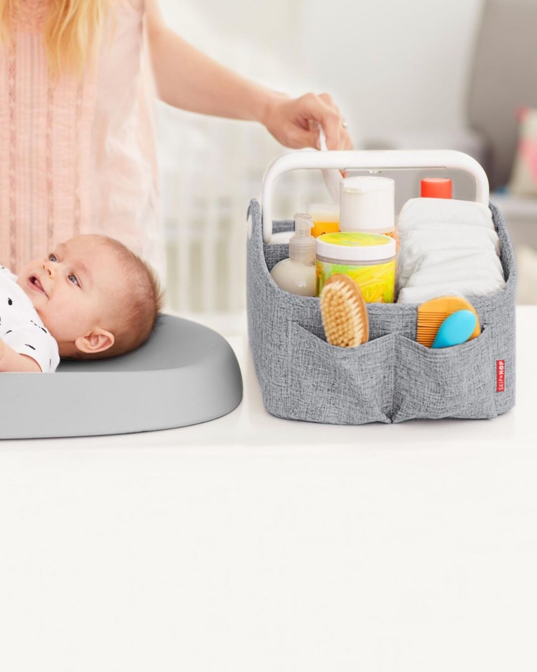 ORGANIZADOR DE PAÑALES ILUMINACION GRIS