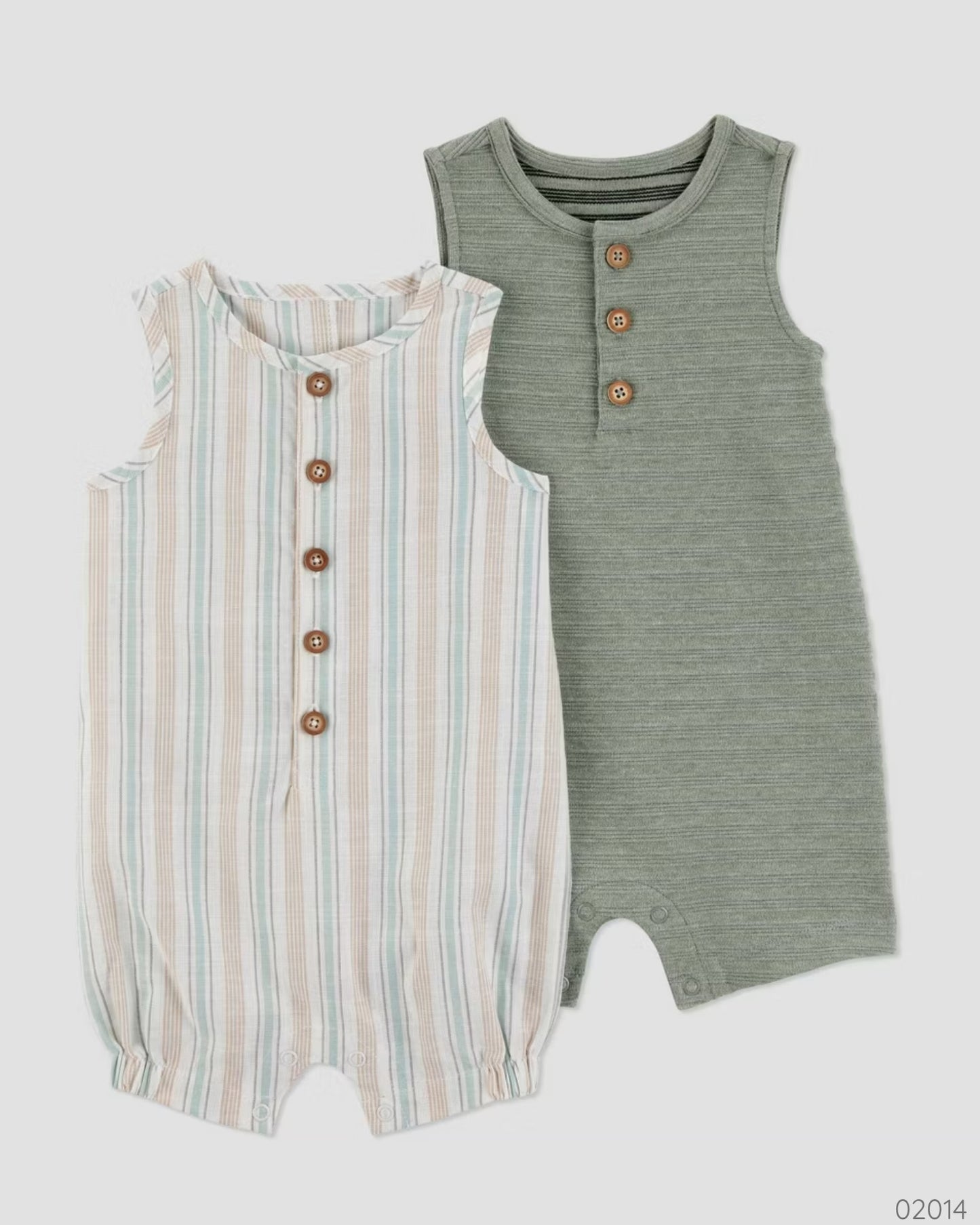 ROMPER 2PZS VERDE RAYAS CARTER´S