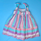 VESTIDO COLORES ROSADO MORADO Y TURQUESA