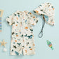 TRAJE DE BAÑO 2PZS BALLENA BEIGE C/GORRO