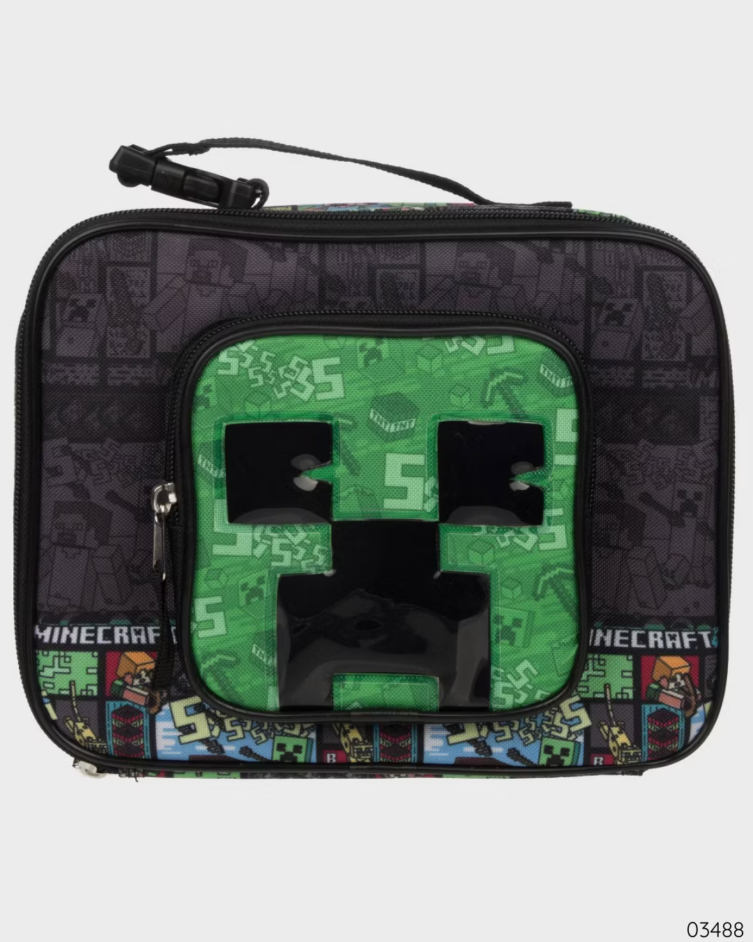 MOCHILA MINECRAFT VERDE NEGRO
