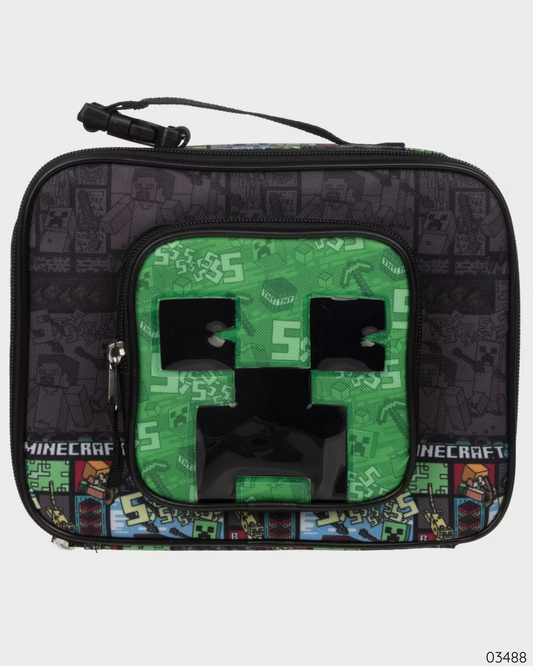 MOCHILA MINECRAFT VERDE NEGRO