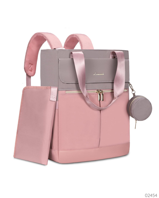 PAÑALERA LOVEVOOK CON CAMBIADOR ROSADO GRIS