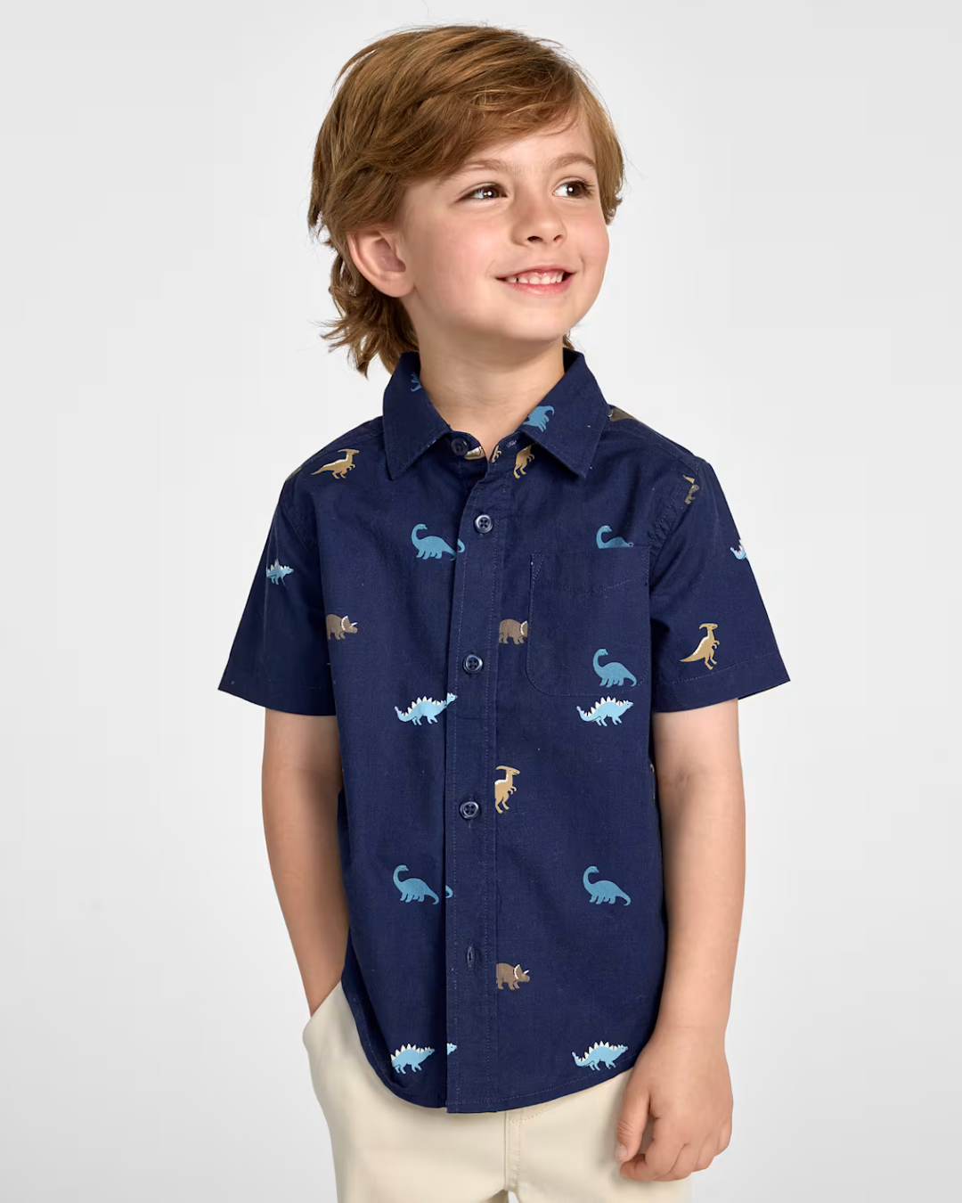 CAMISA AZUL DINOS CHILDRENS PLACE