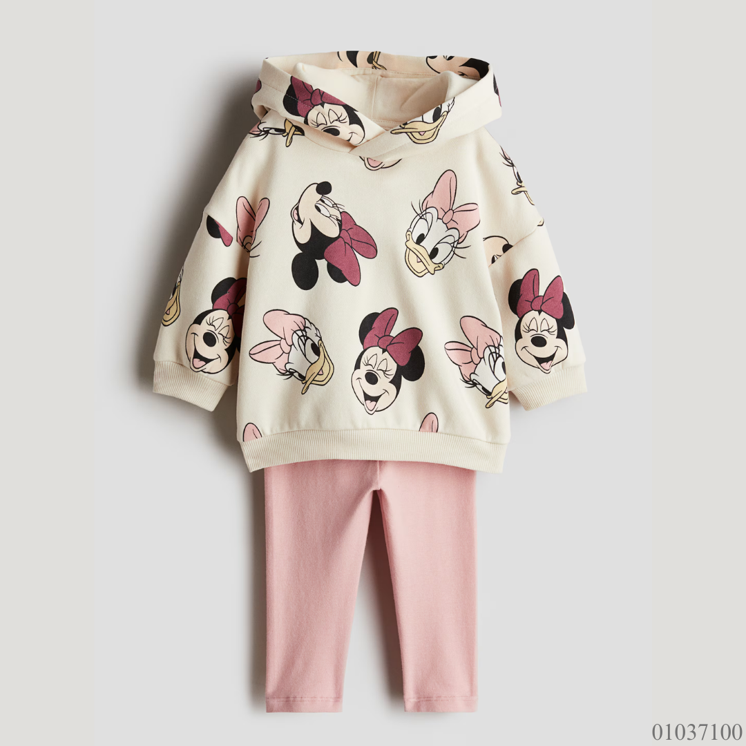 TRAJE HODDIE MINNIE H&M ROSA