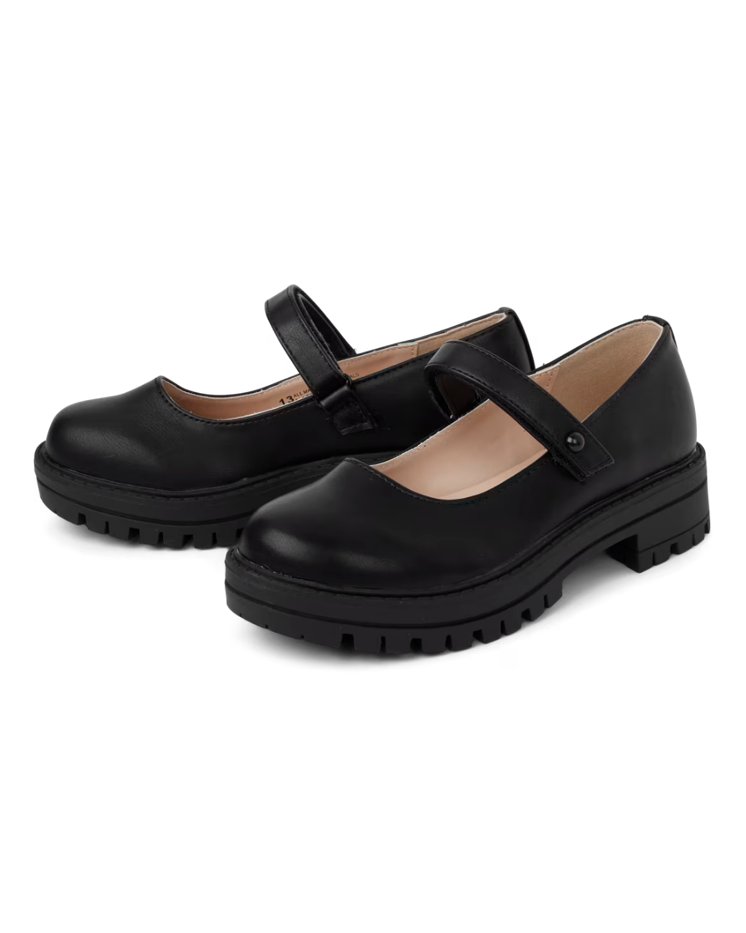 ZAPATOS ESCOLARES NEGROS TACON
