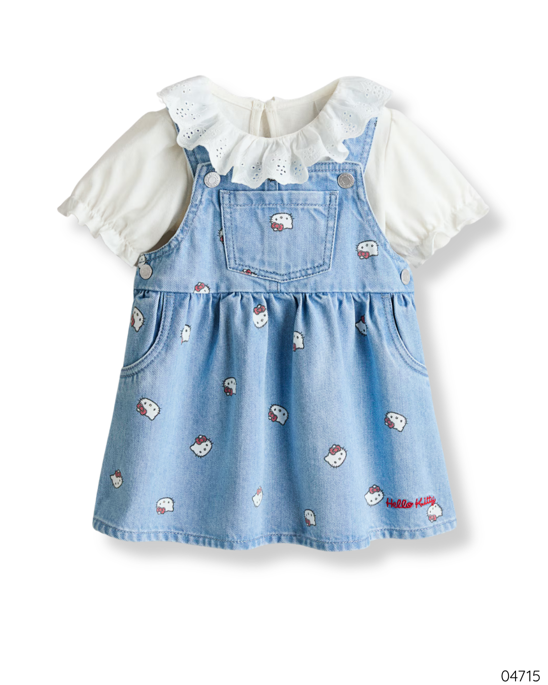 TRAJE HELLO KITTY AZUL BLANCO