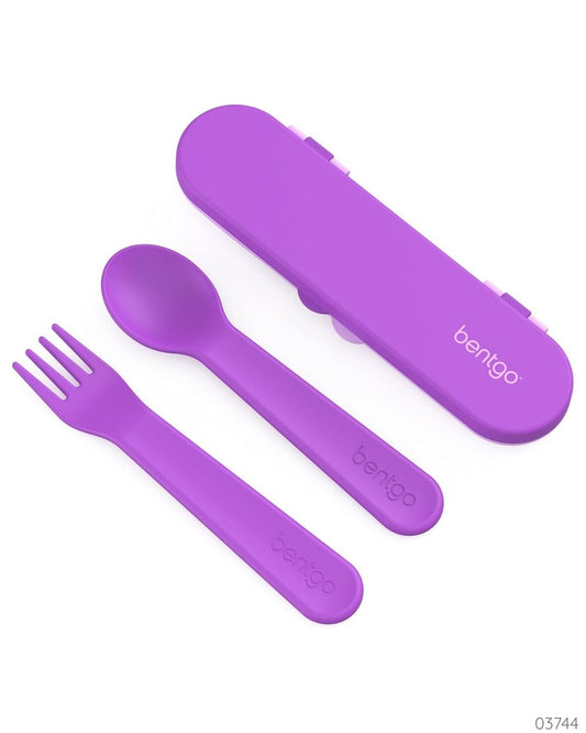 TENEDOR Y CUCHARA BENTGO MORADO
