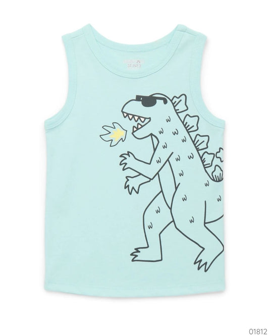 CAMISA DINOSAURIO GOTZILA SIN MANGAS