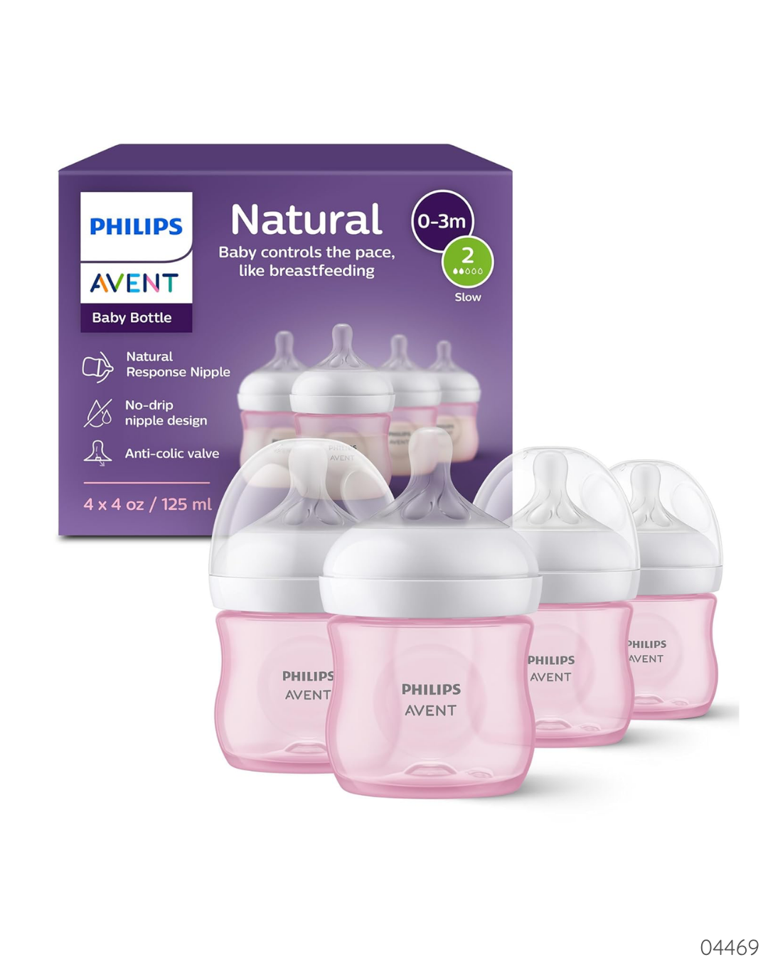 PEPES AVENT NATURAL SET 4 X 4O ROSA