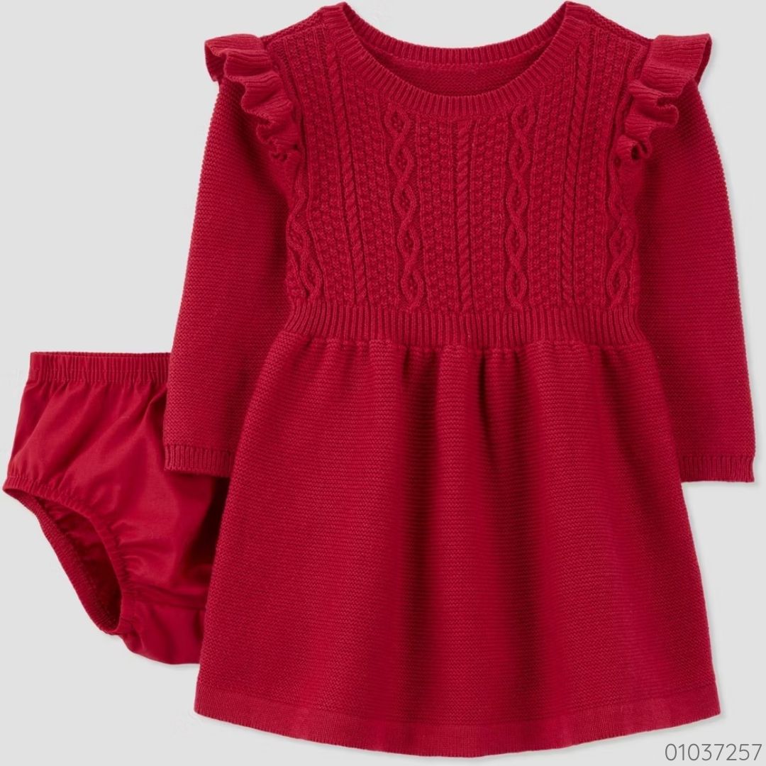 VESTIDO ROJO TEJIDO CARTERS