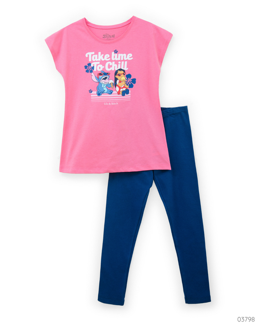 TRAJE LILO Y STITCH ROSA