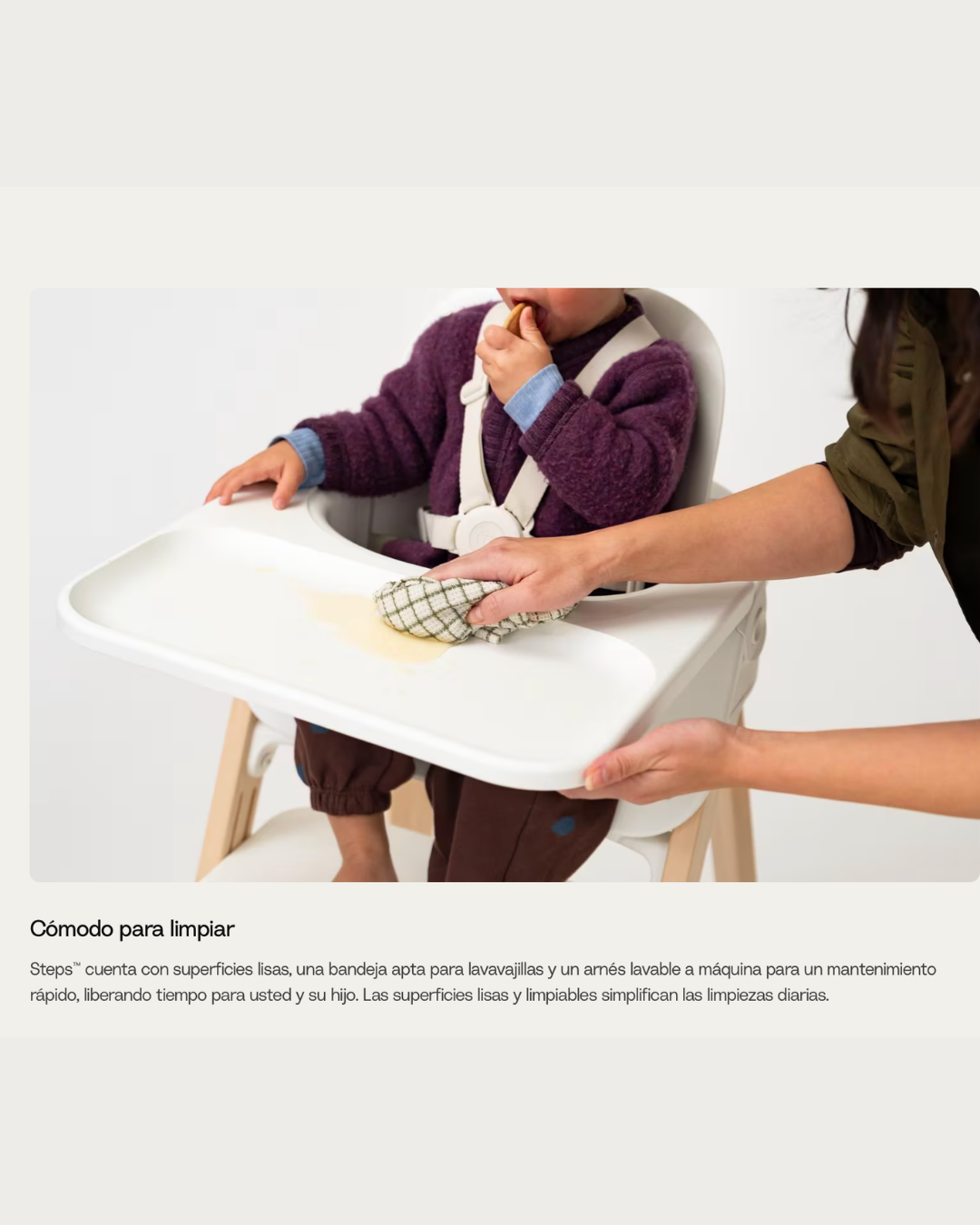STOKKE STEPS SILLA DE COMER BLANCO NATURAL