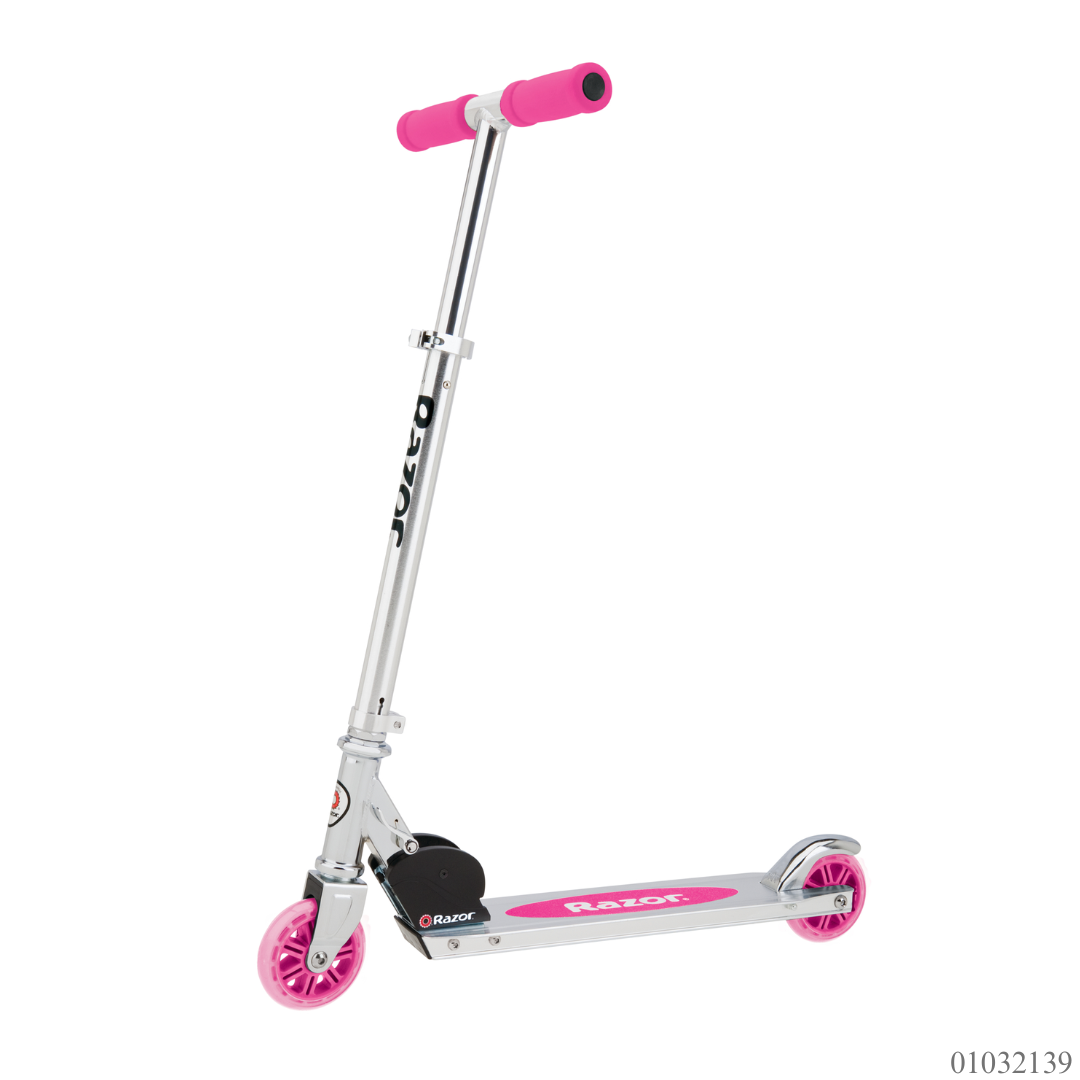 KICK SCOOTER COLOR ROSADO ALUMINIO